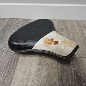 Troxel Vintage Bicycle Dual Spring Seat Colorblock Black White USA Made